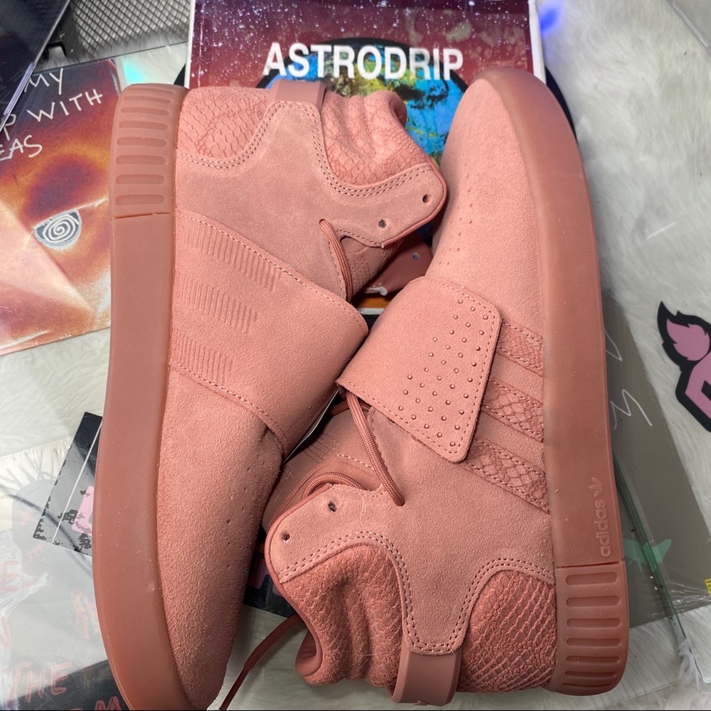 🆕 Adidas Tubular Invader Strap Raw Pink - Mens - Picture 9 of 11